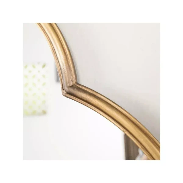 Geometric Gold Metal Framed Wall Mirror - Oversized, Modern Design for Home Decor - Image 5