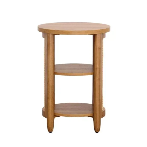 Springwood Tropical Caning Side Table with Open Shelves - Image 5