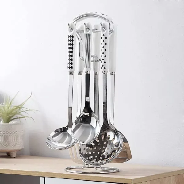 Eco-Friendly Stainless Steel 7-Piece Kitchen Utensil Set - Image 3