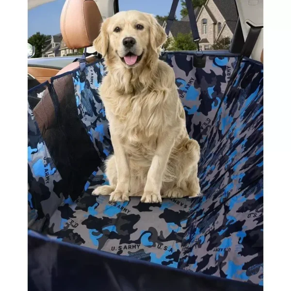 Deluxe Camo Dog Car Seat Cover - Image 6
