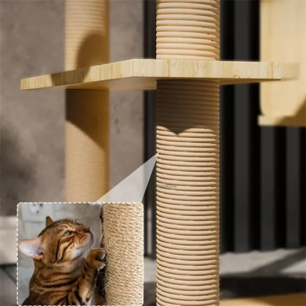 Luxury 5-Tier Wooden Cat Tower - Image 4
