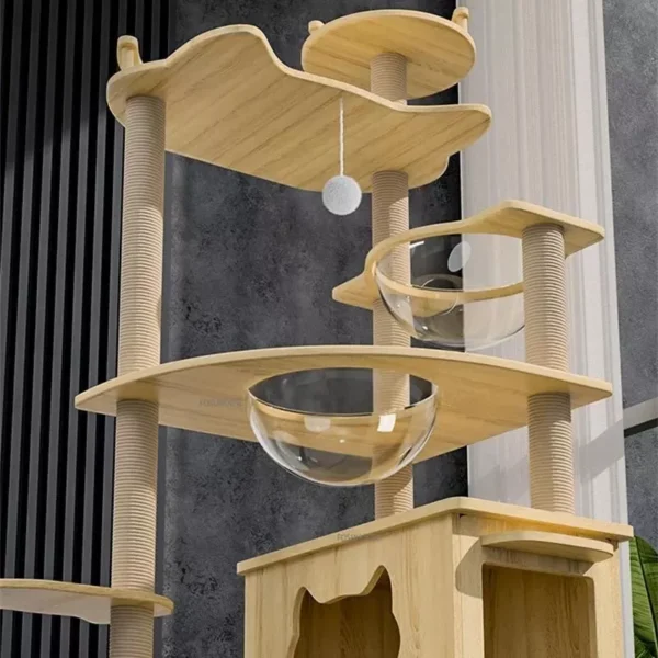Luxury 5-Tier Wooden Cat Tower - Image 7