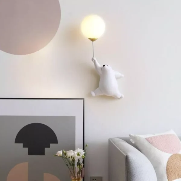 Charming Bear and Moon Wall Lamp - Image 5
